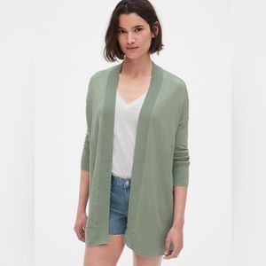 RED Gap Textured Longline Open-Front cardigan